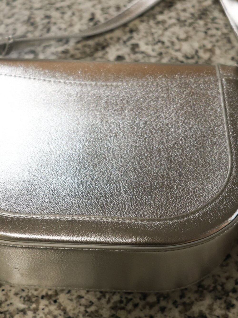 Loft Silver Metallic Crossbody Bag - Picture 8 of 13
